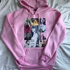 Pink Taylor Swift Eras Tour Graphic Hoodie